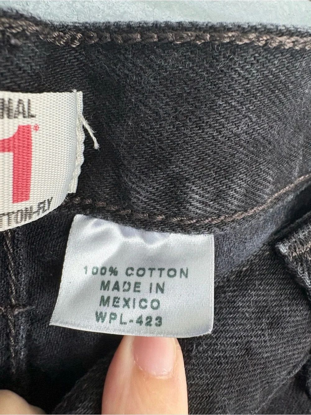 Vintage Y2K Levi’s 501 Jeans W36 L36 Black Faded Button Fly Straight Leg